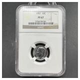 1957 Roosevelt Silver Dime PF67