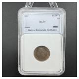 1887 Liberty Head V Nickel National Numismatic Cer