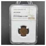 Certified Early Date Large Cent