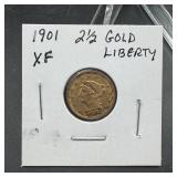 1901 $2.50 Liberty Gold Coin