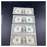 Four $1 Star Notes