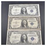 Three 1935 Silver Certificates