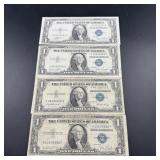 Four 1935 Silver Certificates
