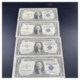 Four 1935 Silver Certificates
