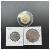 Susan B. Anthony Dollar, Ike Dollar & Gold-Plated