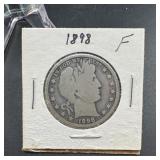 1898 Barber Silver Half Dollar