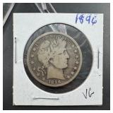 1896 Barber Silver Half Dollar