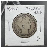 1900-O Barber Silver Half Dollar