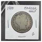 1900 Barber Silver Half Dollar