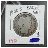 1900-S Barber Silver Half Dollar