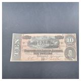 1864 Confederate States $10 Note