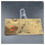 2016 $10 Gold-Plated Note