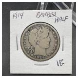1914 Barber Silver Half Dollar