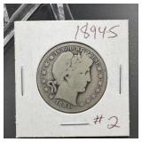 1894-S Barber Silver Half Dollar