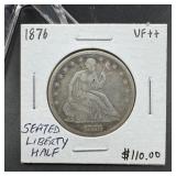 1876 Seated Liberty Half Dollar