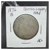 1876-S Seated Liberty Half Dollar