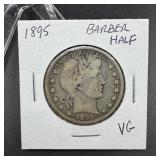 1895 Barber Silver Half Dollar