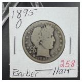 1895-O Barber Silver Half Dollar