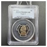 1979-s Pcgs Pr69dcam Type 2 Jefferson Nickel