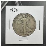 1936 Walking Liberty Silver Half Dollar