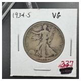 1934-S Walking Liberty Silver Half Dollar