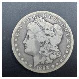 1892-CC Morgan Silver Dollar