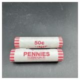 Two Wheat Cent Rolls ï¿½ Teens & 1920s Dates