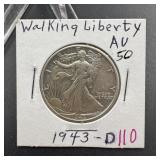 1943-D Walking Liberty Silver Half Dollar