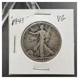 1943 Walking Liberty Silver Half Dollar