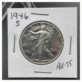 1946-S Walking Liberty Silver Half Dollar