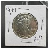 1944-S Walking Liberty Silver Half Dollar