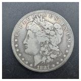 1881-CC Morgan Silver Dollar