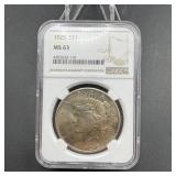 1925 Peace Silver Dollar MS63