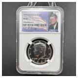 1964 Accented Hair Kennedy Silver Half Dollar PF65