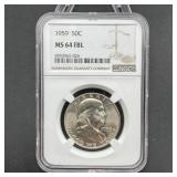 1959 Franklin Silver Half Dollar MS64 FBL