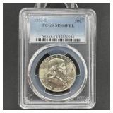 1953-D Franklin Silver Half Dollar MS64 FBL