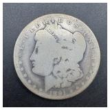 1891-O Morgan Silver Dollar