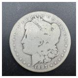 1887-O Morgan Silver Dollar