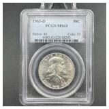 1963-D Franklin Silver Half Dollar MS63