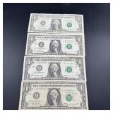 Four $1 Star Notes