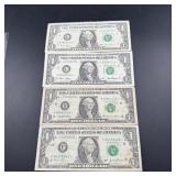 Four $1 Star Notes