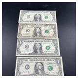 Four 2006 $1 Notes