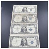 Four 1957 Silver Certificates