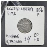 1856 Seated Liberty Dime
