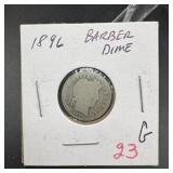1896 Barber Silver Dime