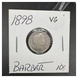 1898 Barber Silver Dime