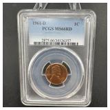 1961-D Lincoln Cent PCGS MS66RD