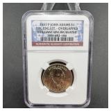 2007-P John Adams Presidential Dollar Overlapped D