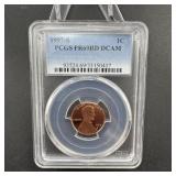 1997-S Lincoln Cent PCGS PR69RD DCAM