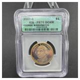 2007-S George Washington Presidential Dollar ICG P